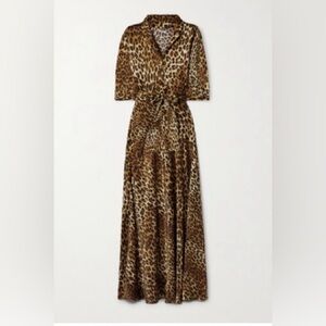 Dodo Bar Or Leopard Print Maxi Dress NWT